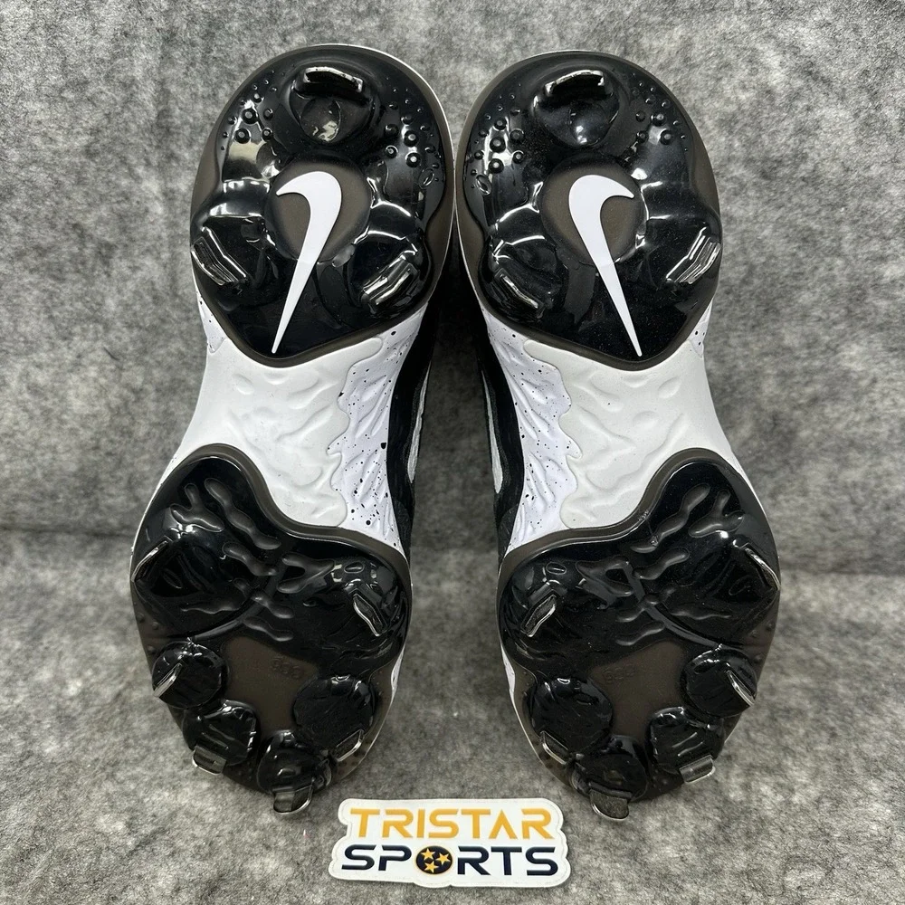 Nike Alpha Huarache Elite 4 Baseball Cleats Men Sz 7.5 Black Metal DJ6521-003